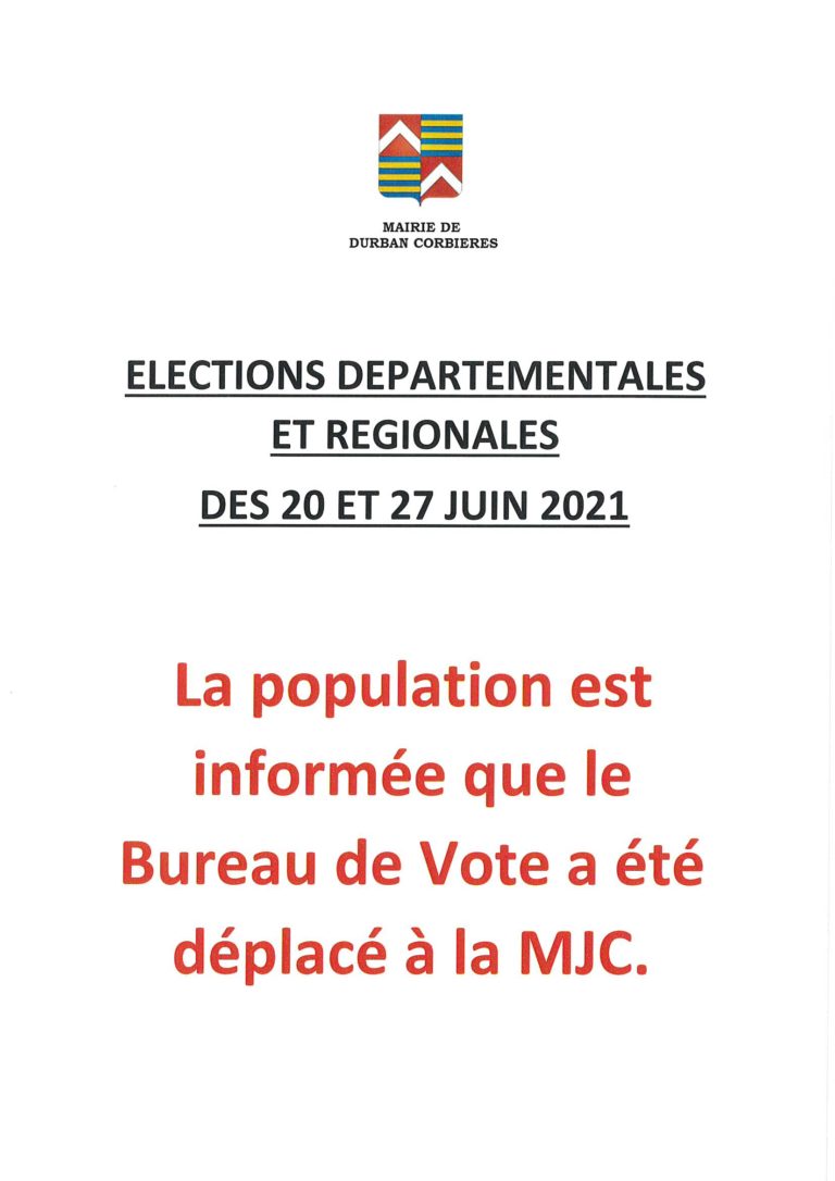Elections Dépatementales et Régionales